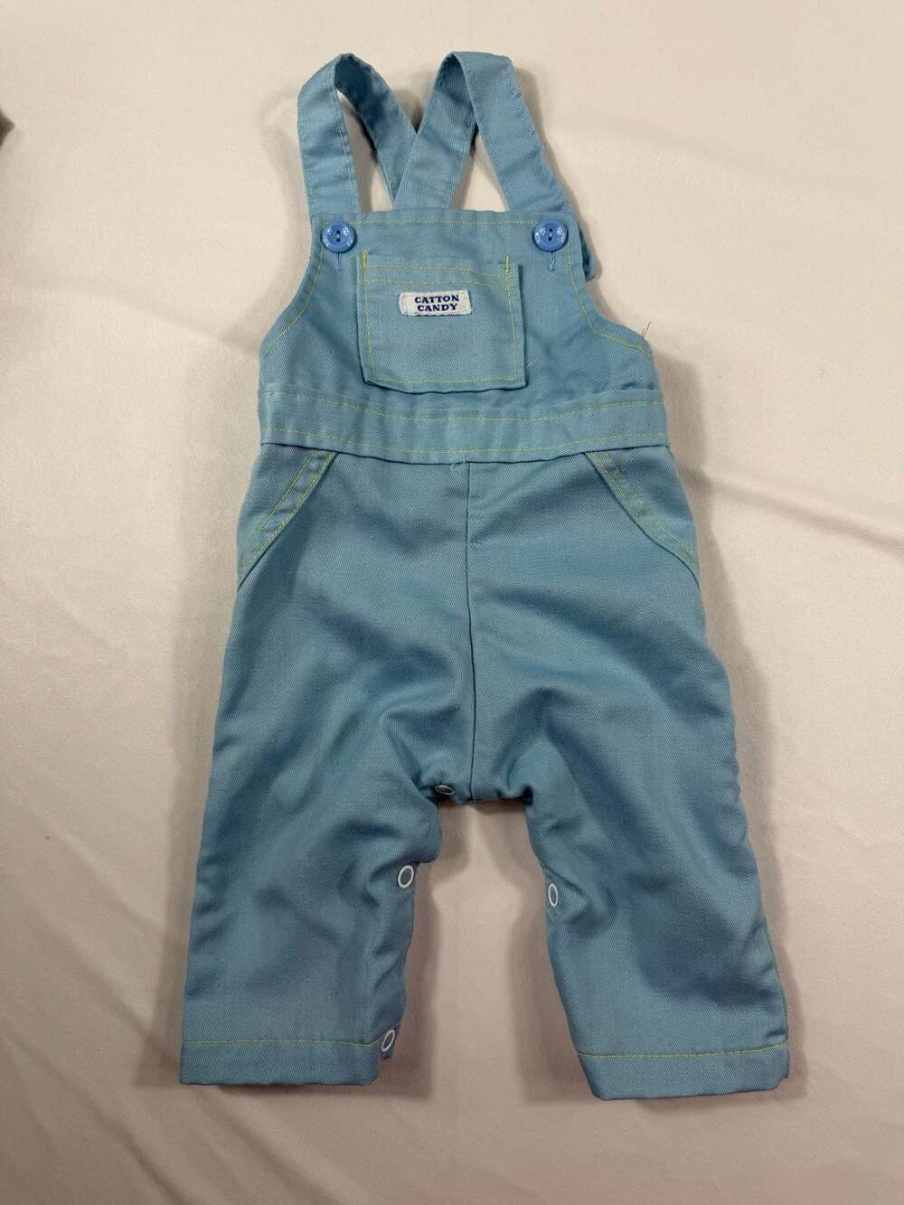 Catton Candy Baby Toddler Blue Denim Overalls Dungarees